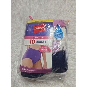 Hanes Cotton Brief Panties Colors 10 Pack Cool Comfort Tagless Panties Size 6